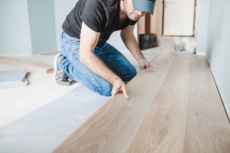 Hardwood Floor Installation in Living Room